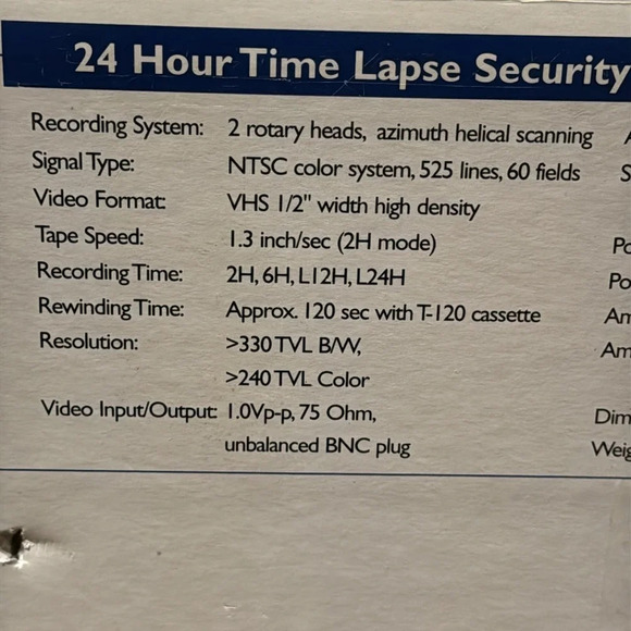 IOB Exxis 24 Hour Time Lapse Security Recorder Security System Model ER24TLCN - Picture 10 of 16